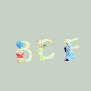Winnie the Pooh Alphabet Letter Figurines Set 3 - B C F Original Boxes